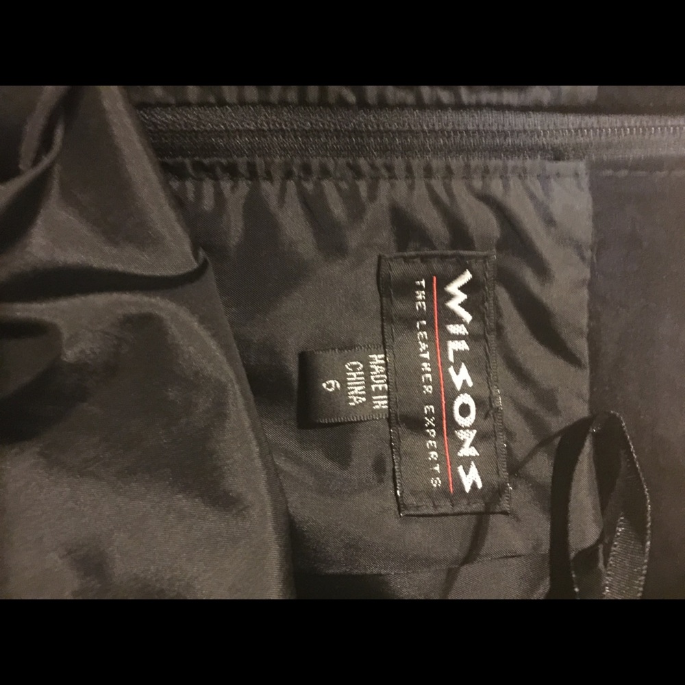 Black leather lined skirt size 6 - Picture 5 of 5